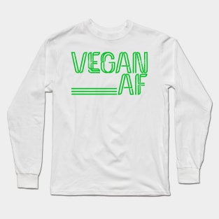 Vegan AF, Funny Vegan Christmas Gifts 2023 Long Sleeve T-Shirt